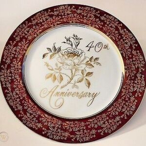 𝅺40th Anniversary Plate Chatillon Fine Porcelain